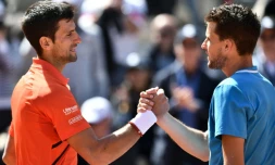 Djokovic (g) stoppé par Thiem qui rejoint Nadal en Finale le 8 juin 2019