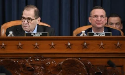Les élus démocrate Jerry Nadler et républicain Doug Collins à la commission judiciaire de la Chambre des représentants vendredi 13 décembre 2019 à Washington.