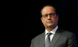 Le président Francois Hollande à Orsay, le 17 septembre 2015