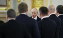Le président russe Vladimir Poutine au Kremlin à Moscou le 3 juin 2026