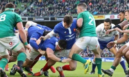 Rencontre entre l'Irlande et la France lors du Tournoi des six nations, le 10 mars 2019 Ă Dublin