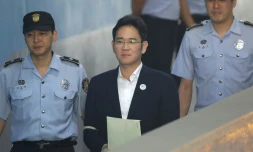 L'héritier de Samsung Lee Jae-yong arrive au tribunal de Séoul le 25 août 2017