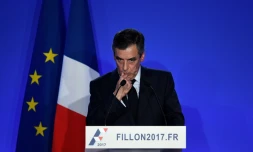 François Fillon le 6 février 2017 lors de sa conférence de presse à Paris