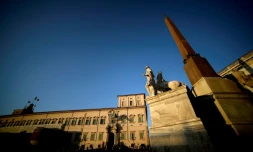 Vue du palais du Quirinal, résidence officielle du président de la République italienne, à Rome le 20 août 2019