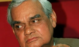 Le Premier ministre indien Atal Bihari Vajpayee dans sa résidence de New Delhi, le 1er juin 1999