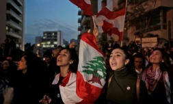 Manifestants à Beyrouth, le 14 janvier 2020