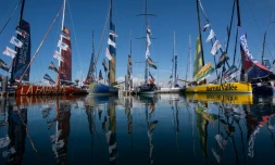 Des Imoca 60 du Vendée Globe, le 22 octobre 2020 aux Sables-d'Olonne