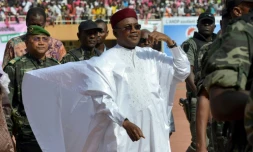 Le président nigérien sortant
Mahamadou Issoufou, à Niamey, le 18 février 2016