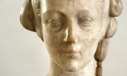 Photo non datée diffusée par le musée SNM-Spiš de Levoča, en Slovaquie, montre un buste en marbre attribué au sculpteur italien de la Renaissance Donatello, représentant la noble italienne Cecilia Gonzaga