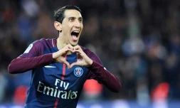Angel Di Maria, sous le maillot du PSG, le 15 avril 2018, au Parc des Princes