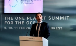 Le secrétaire d'Etat français aux Transports Jean-Baptiste Djebbari, à Brest (France) le 10 février 2022