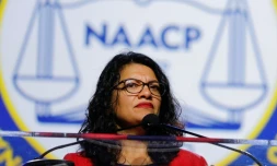 Une photo prise le 22 juillet 2019 montre l'élue américaine Rashida Tlaib