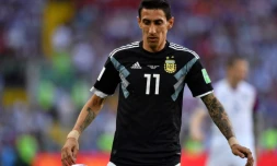 L'ailier argentin Angel Di Maria lors du match contre l'Islande au Mondial, le 16 juin 2018 à Moscou