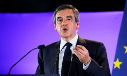 François Fillon, candidat LR à l'élection présidentielle, le 24 février 2017 à Maisons-Alfort près de Paris