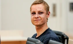 L'auteur d'une fusillade dans une mosquée, Philip Manshaus, lors d'une audience le 12 août 2019 à Oslo