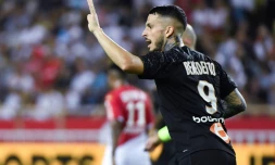 L'attaquant de Marseille Dario Benedetto auteur d'un doublé lors de la victoire à Monaco 4-3 lors de la 5e journée de L1 le 15 septembre 2019