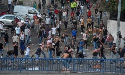 Manifestation à Beyrouth le 15 juillet 2021 en soutien au Premier ministre désigné Saad Hariri