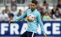 Mathieu Debuchy, sous le maillot de l'équipe de France, le 5 septembre 2015, à Bordeaux