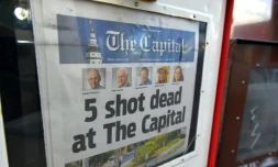 La "Une" du Capital Gazette dans les rues d'Annapolis le 29 juin 2018