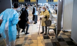 Un centre de vaccination contre le Covid-19, le 5 mai 2021 Ă Toulouse