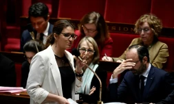 La secrétaire d'Etat à l'Egalité femmes-hommes, Marlène Schiappa, à l'Assemblée nationale, le 7 mars 2018 à Paris