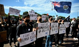 Manifestation à Sydney le 29 septembre 2019 de soutien aux militants pro-démocratie de Hong Kong