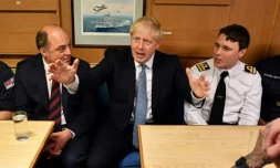 Le Premier ministre britannique Boris Johnson lors d'une visite en Ecosse le 29 juillet 2019