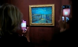 Le tableau "La nuit étoilée", exposée à la Fondation Vincent Van Gogh à Arles, le 31 mai 2024 dans les Bouches-du-Rhône