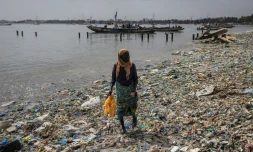 La baie polluée de Hann à Dakar, le 29 septembre 2023