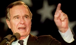 Former US president George Bush -- seen here in 1992 -- served one term as head of state before being defeated by Democrat Bill Clinton