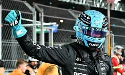 George Russell (Mercedes), auteur de la pole position sur le circuit de F1 de Las Vegas, le 22 novembre 2024 