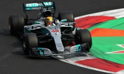Le Britannique Lewis Hamilton (Mercedes) lors du GP du Mexique, le 29 octobre 2017 à Mexico City