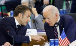 Emmanuel Macron et Joe Biden au sommet du G20 à Rio, au Brésil, le 19 novembre 2024