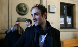 Le photographe ancien otage en Syrie Edouard Elias le premier jour du procès de Mehdi Nemmouche, à la cour d'assises spéciale de Paris le 17 février 2025