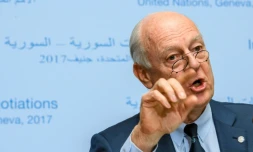 L'émissaire spécial de l'ONU sur la Syrie, Staffan de Mistura, le 22 février 2017 à Genève