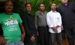 Mardi 8 février 2011: Conférence de presse du Collectif des radios 974 (photo: Mounice Najafaly)