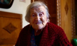 Emma Morano, la dernière survivante du 19e siècle à Verbania, dans le nord de l'Italie, le 14 mai 2016