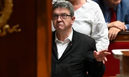 Le chef de file de La France Insoumise Jean-Luc Mélenchon le 25 juin 2019 à l'Assemblée nationale à Paris