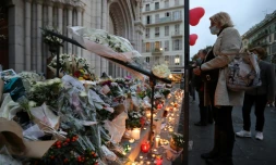 Hommage à Nice aux victimes de l'attaque de la basilique, le 31 octobre 2020