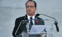 François Hollande à Vimy, près d'Arras, le 9 avril 2017