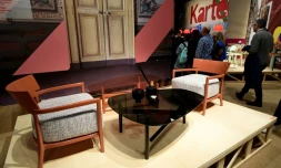 Des créations du designer Philippe Starck, sur le stand Kartell au salon du meuble de Milan, le 4 avril 2017