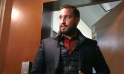 Alexandre Benalla lors de sa sortie de la prison de la Santé, à Paris le 26 février 2019