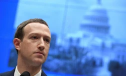 Le PDG de Facebook Mark Zuckerberg devant une commission de la Chambre des représentants, le 11 avril 2018 à Washington