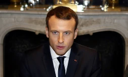 Le président français Emmanuel Macron, le 22 décembre 2017 à l'Elysée à Paris