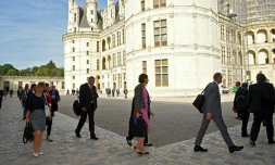 Arrivée au chùteau de Chambord des délégations ministérielles européennes de l'Agriculture, le 2 septembre 2016