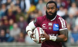 Le centre fidjien Semi Radradra, sous le maillot de Bordeaux-Bègles, lors d'un match de Top 14 contre le Lyon OU à Chaban-Delmas, le 15 février 2020