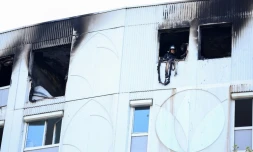 Immeuble incendié à Nice, dans les Alpes-Maritimes, le 18 juillet 2024