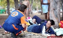 Démonstration d'un agent de la sécurité civile (photo d'archives)