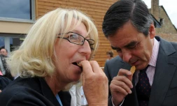 François Fillon et Martine Crnkovic à Sablé-sur-Sarthe le 7 juillet 2011