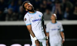 L'attaquant marseillais Pierre-Emerick Aubameyang lors de la demi-finale retour de Ligue Europa contre l'Atalanta, le 9 mai 2024 Ă Bergame